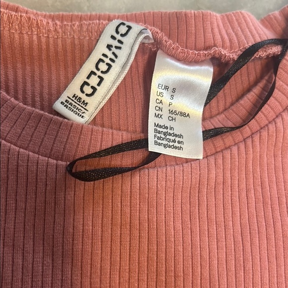 Divided Pink Fitted Ribbed Tee - Picture 2 of 4